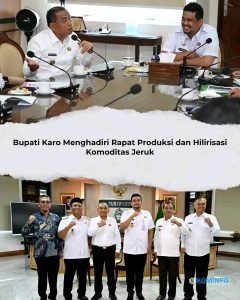 BUPATI KARO TEMUI GUBSU BAHAS INTERVENSI LALAT BUAH DAN BRANDING JERUK KARO
