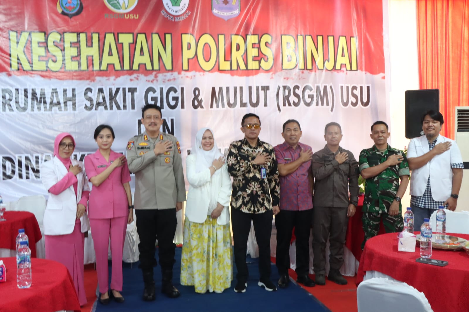 Adakan Bakti Kesehatan, Polres Binjai Berkolaborasi Bersama RS. Gigi dan Mulut USU dan Dinas Kesehatan Kota Binjai