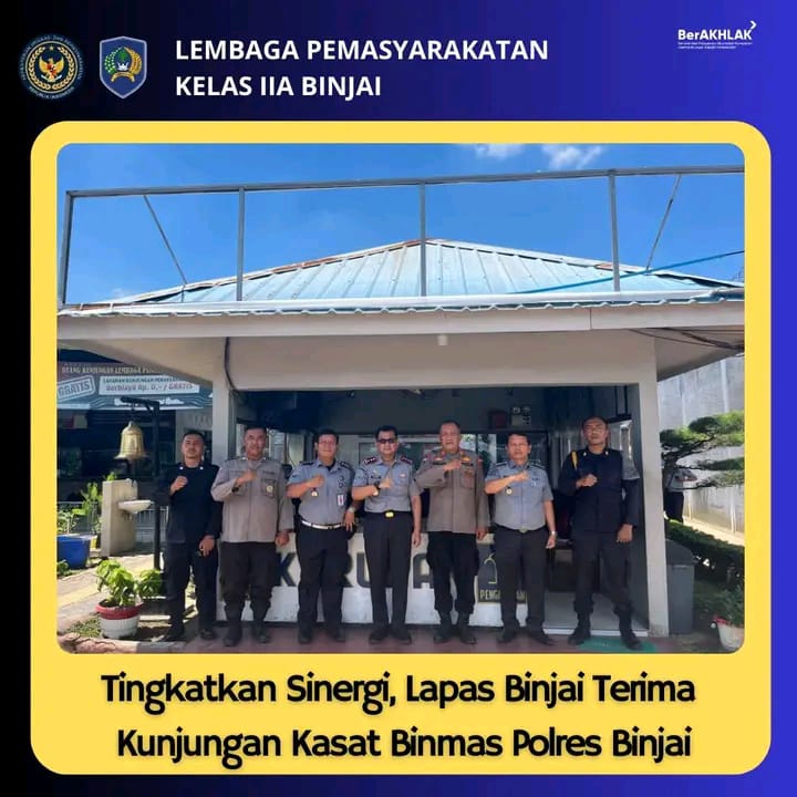 Tingkatkan Sinergi,Lapas Binjai Terima Kunjungan Kasat Binmas Polres Binjai