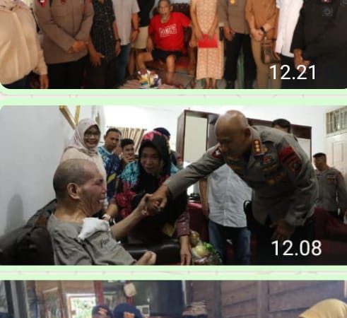 *Wujud Empati dan Penghormatan, Sat Brimob Poldasu, Jenguk Tiga Tokoh Karate INKANAS Sumut yang Sakit