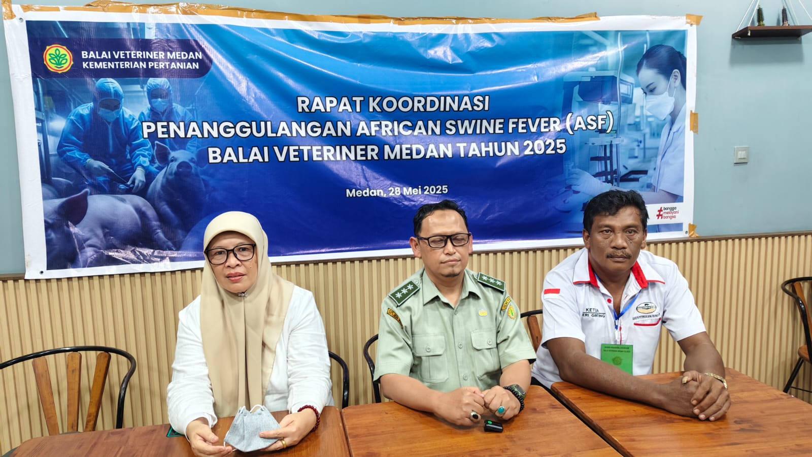 Balai Veteriner Medan Gelar Rapat Koordinasi Penanggulangan ASF, Dorong Vaksinasi dan Sosialisasi Peternakan Aman