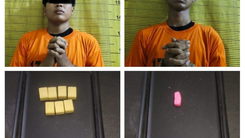 Antarkan Pesanan Ekstasi Dua Pria Ditangkap Polres Binjai