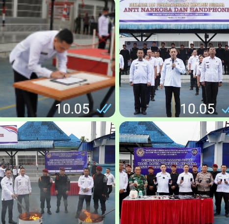 Rutan Kelas I Tanjung Gusta Medan Gelar Deklarasi Komitmen Siap wujudkan Rutan Terbebas dari Peredaran Narkoba dan Handphone