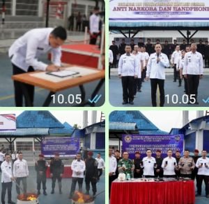 Rutan Kelas I Tanjung Gusta Medan Gelar Deklarasi Komitmen Siap wujudkan Rutan Terbebas dari Peredaran Narkoba dan Handphone