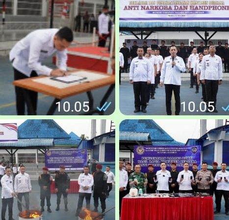Rutan Kelas I Tanjung Gusta Medan Gelar Deklarasi Komitmen Siap wujudkan Rutan Terbebas dari Peredaran Narkoba dan Handphone