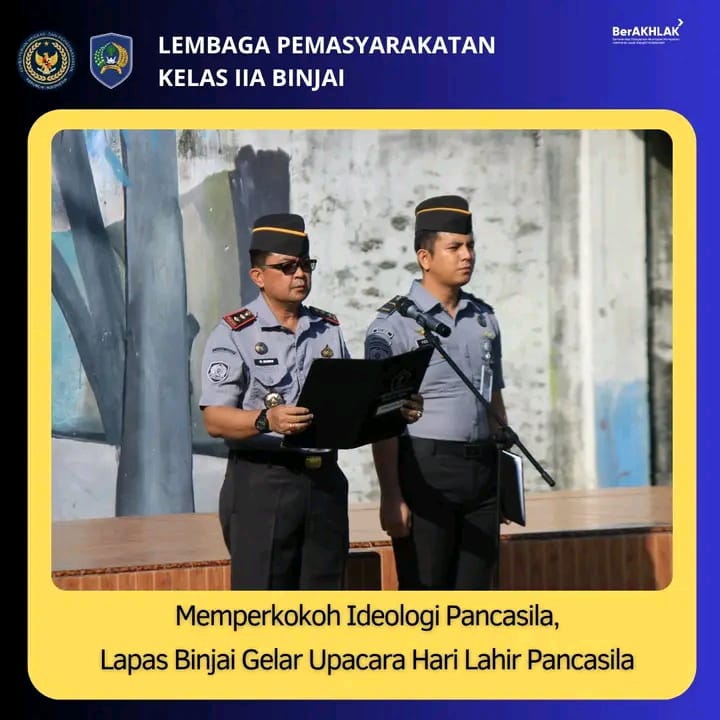 Memperkokoh Ideologi Pancasila Lapas Binjai Gelar Upacara Hari Lahir Pancasila