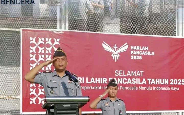 “Peringati Hari Lahir Pancasila, Rutan Tanjung Pura Laksanakan Upacara Bendera”