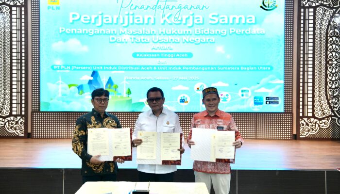 PLN UIP SBU Dan Kejati Aceh Teken PKS Perkuat Sinergi