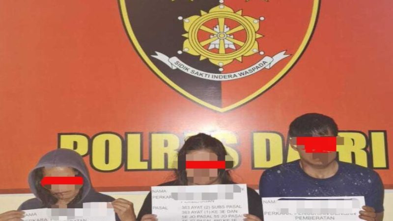 Sat Reskrim Polres Dairi Tangkap 3 Pelaku Pencurian Emas dan Surat Berharga Senilai Rp 700 Juta