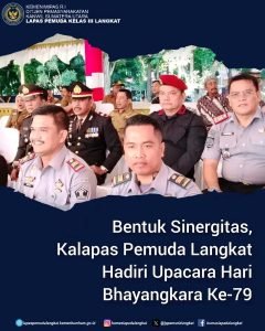 Bentuk Sinergitas, Kalapas Pemuda Langkat Hadiri Upacara Hari Bhayangkara Ke-79