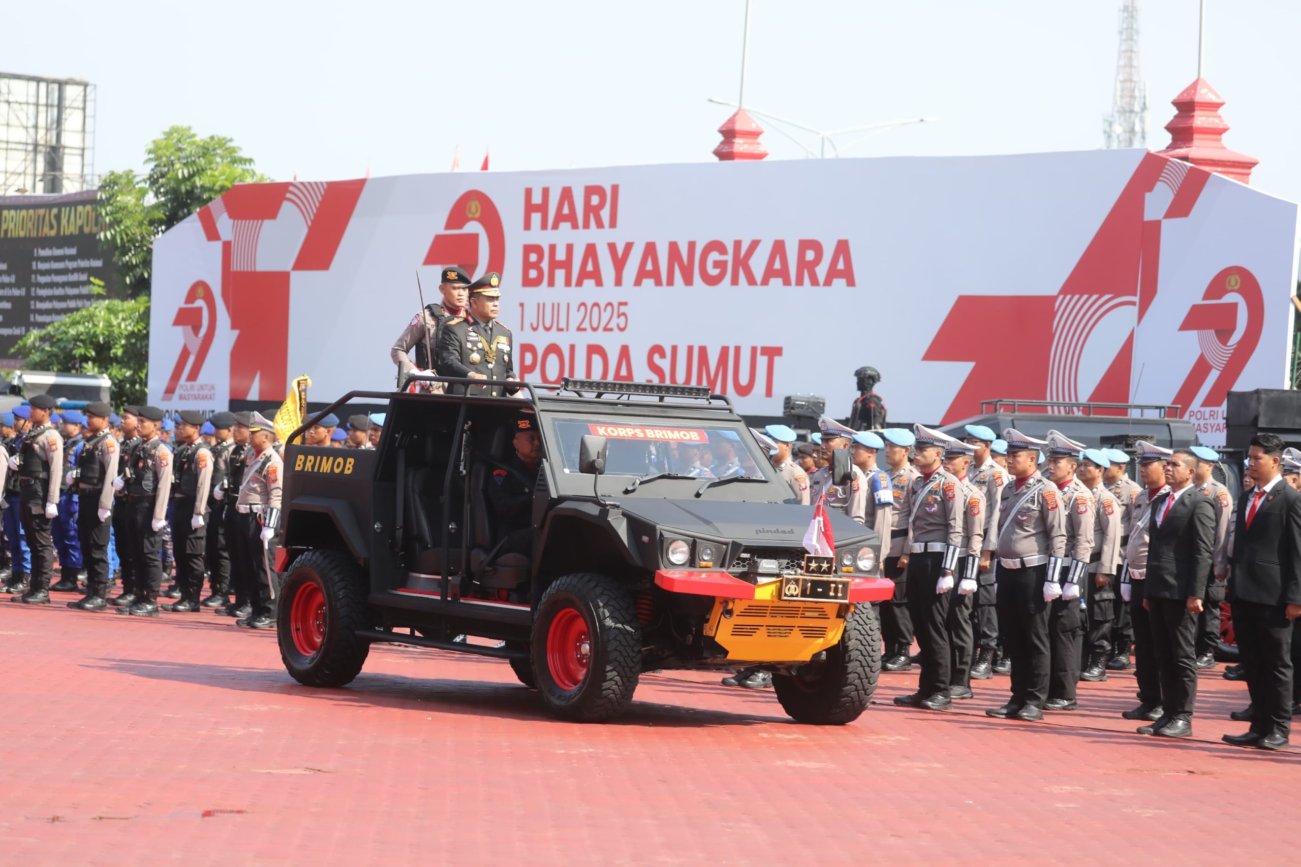 “Polri untuk Masyarakat”: Polda Sumut Gelar Upacara Peringatan Hari Bhayangkara ke-79, Tegaskan Komitmen Melayani dan Berbenah