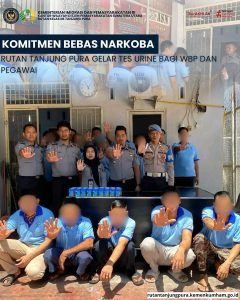 “Komitmen Bebas Narkoba, Rutan Tanjung Pura Gelar Tes Urine Bagi WBP dan Pegawai”