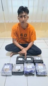 Polsek Sei Tualang Raso Cegat Penumpang Becak Bawa Narkoba 7,54 Kg Disimpan Didalam CPU Computer