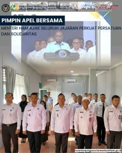 Pimpin Apel Bersama, Menteri HAM Ajak Seluruh Jajaran Perkuat Persatuan dan Solidaritas