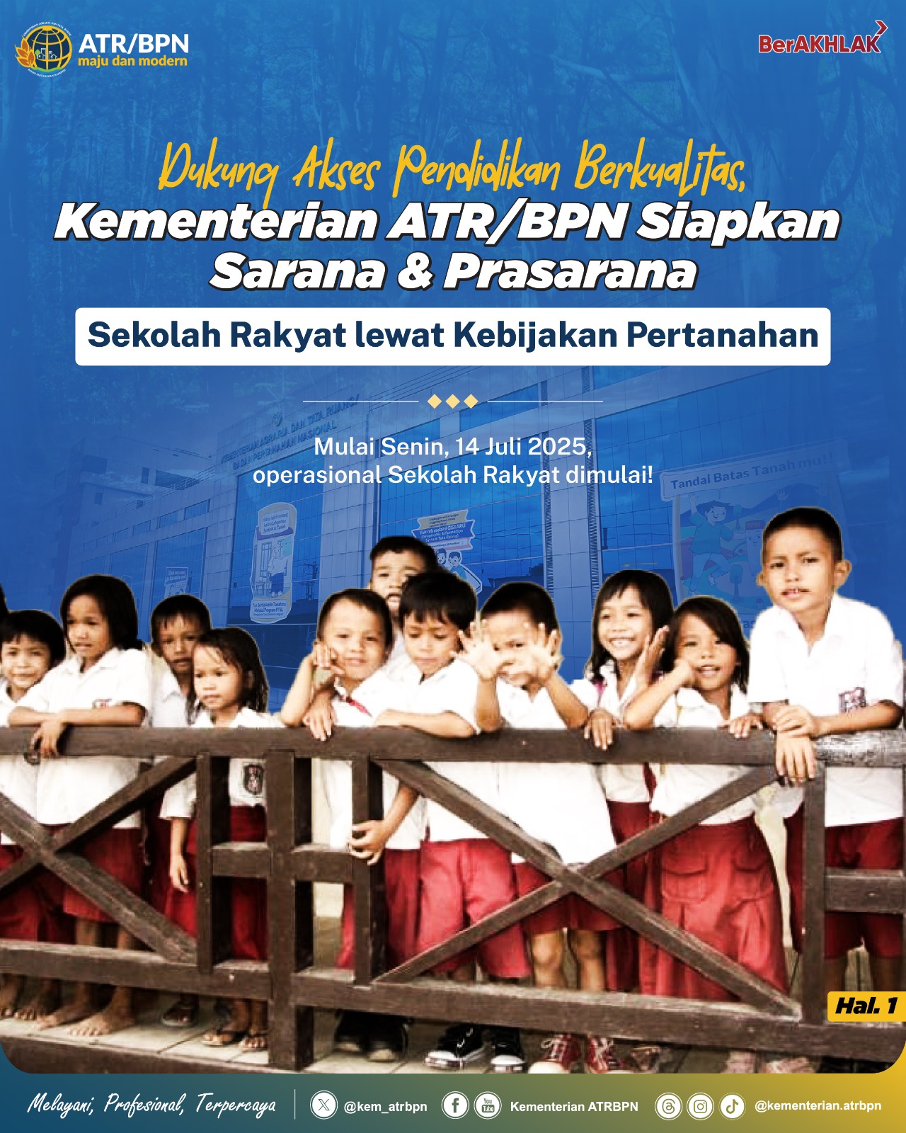 Kementerian ATR/BPN Dukung Pemerataan Akses Pendidikan melalui Sekolah Rakyat