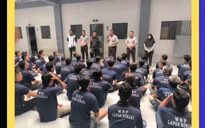 Lapas Binjai Gelar Tes Urine Acak Bagi Narapidana Peserta Rehabilitasi Pemasyarakatan