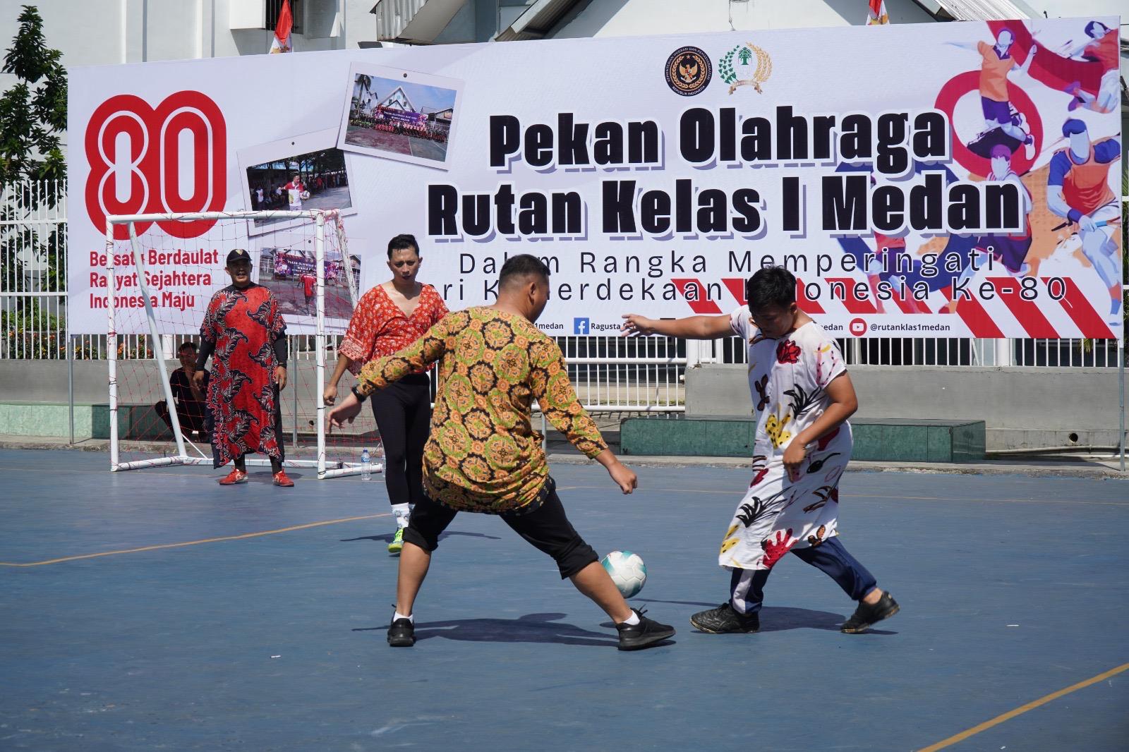 Rutan Kelas I Medan Gelar Pekan Olahraga dan Perlombaan HUT RI Ke-80