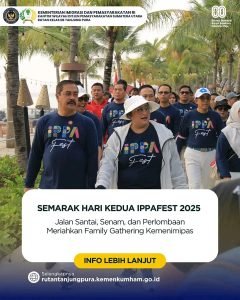 Semarak Hari Kedua IPPAFest 2025: Jalan Santai, Senam, dan Perlombaan Meriahkan Family Gathering Kemenimipas