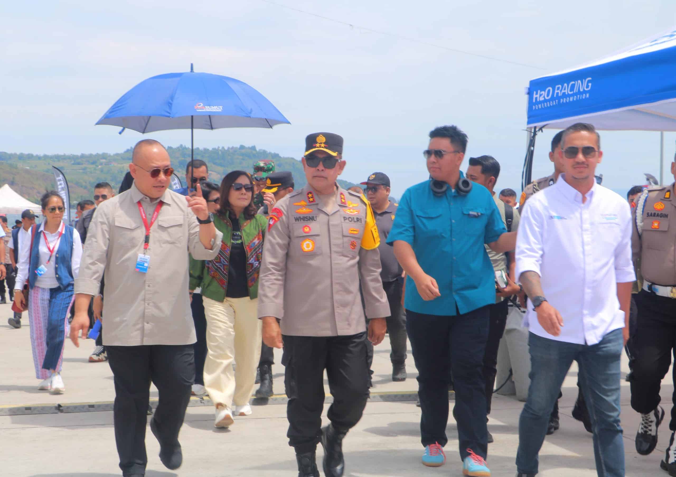 Kapolda Sumut Tinjau Pengamanan dan Kesiapan Event Aquabike & F1H2O di Danau Toba