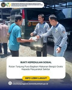 Bukti Kepedulian SosialRutan Tanjung Pura Bagikan Makanan Bergizi Gratis Kepada Masyarakat Sekitar