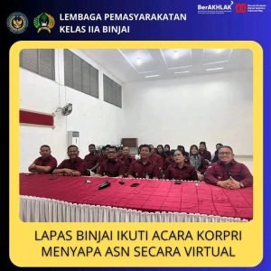 LAPAS BINJAI IKUTI ACARA KORPRI MENYAPA ASN SECARA VIRTUAL