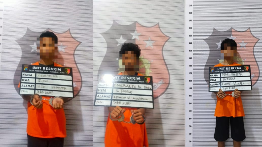 Tiga Remaja Belasan Tahun Nekat Begal NMAX, Polsek Medan Tuntungan Bertindak Cepat