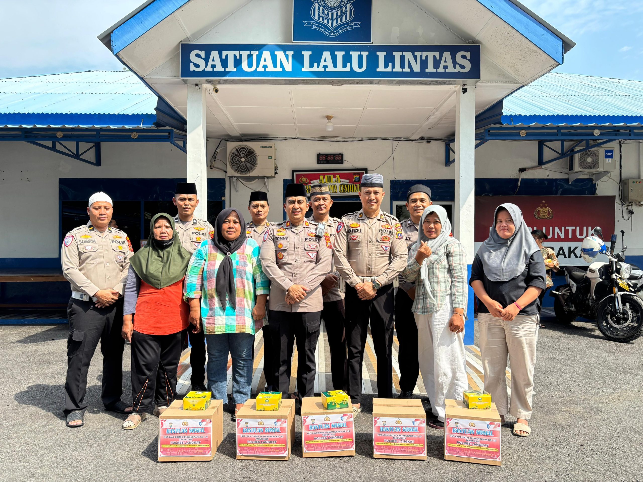 HUT Lantas ke -70, Satlantas Polres Langkat Gelar Doa Bersama