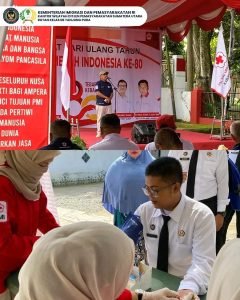 Semarak HUT PMI Ke-80Rutan Tanjung Pura Ikuti Giat Donor Darah