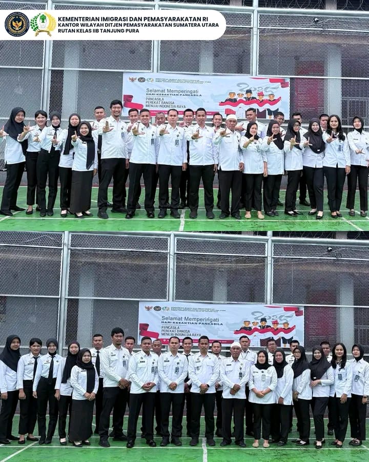 Pancasila Perekat BangsaRutan Tanjung Pura Gelar Upacara Peringatan Hari Kesaktian Pancasila