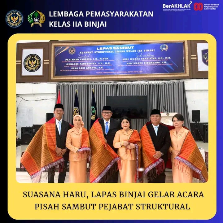 Suasana Haru, Lapas Binjai Gelar Acara Pisah Sambut Pejabat Struktural