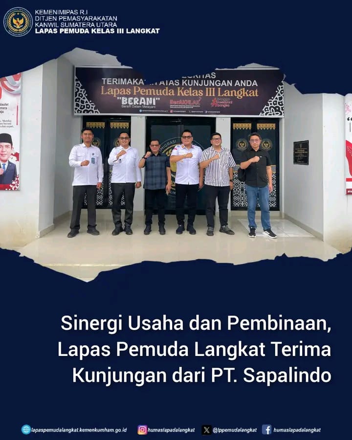 Sinergi Usaha dan Pembinaan, Lapas Pemuda Langkat Terima Kunjungan dari PT. Sapalindo