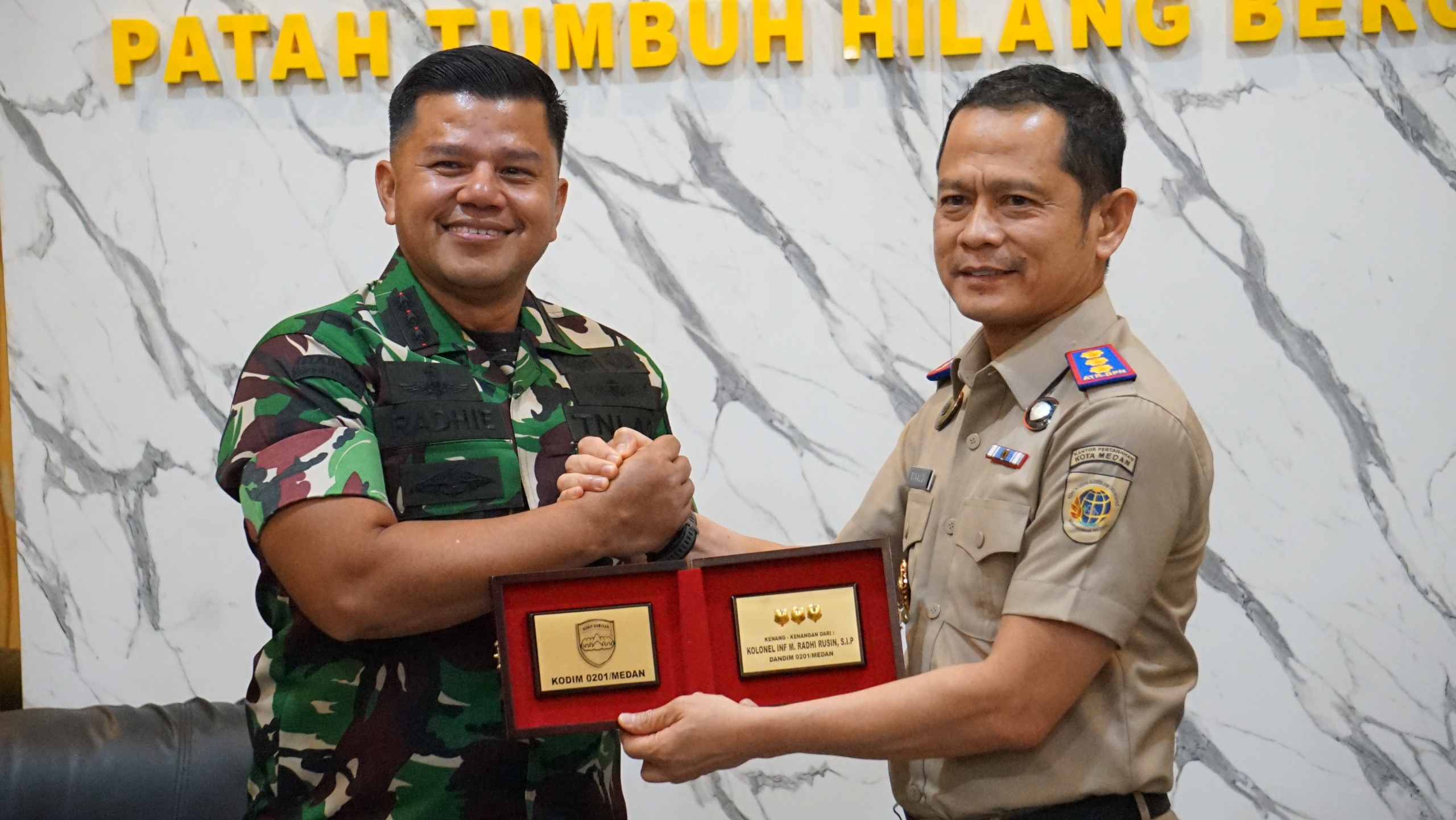 Kepala Kantor Pertanahan Kota Medan Jalin Koordinasi dengan Kodim 0201/Medan