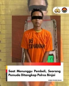 Saat Menunggu Pembeli, Seorang Pemuda Ditangkap Polres Binjai