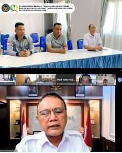 Penguatan Tugas dan FungsiKarutan Tanjung Pura beserta Jajaran Ikuti Arahan Kakanwil Ditjenpas Sumut secara Virtual