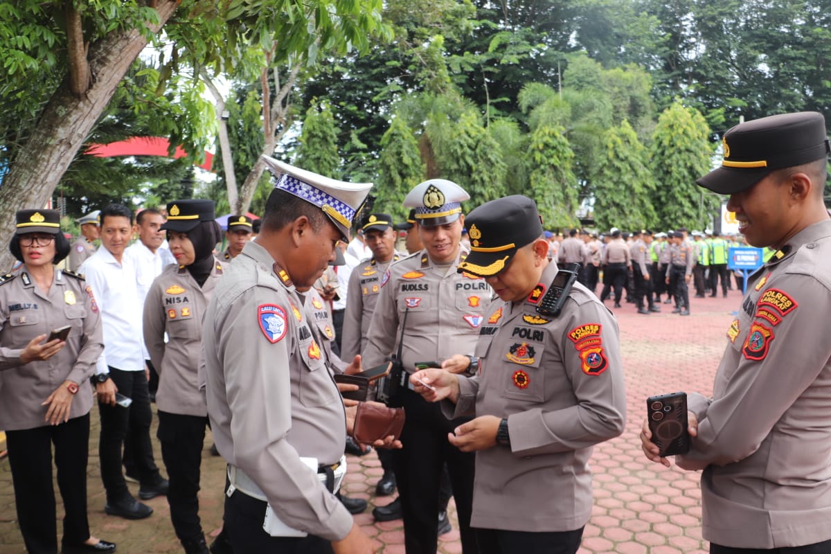Secara mendadak Polres Langkat melakukan Gaktibplin Kepada Seluruh Personil Polres Langkat