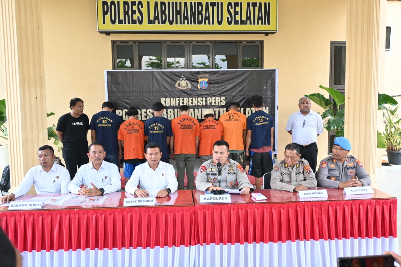 Polres Labusel Dalam Ops Kancil Toba 2025, Tangkap 8 Pelaku Curanmor Ditempat Berbeda, Sita 15 Motor