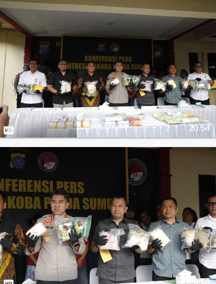 Polda Sumut dan Jajaran Ungkap 571 Kasus Narkoba, Selamatkan 225 Ribu Jiwa dari Bahaya Narkotika