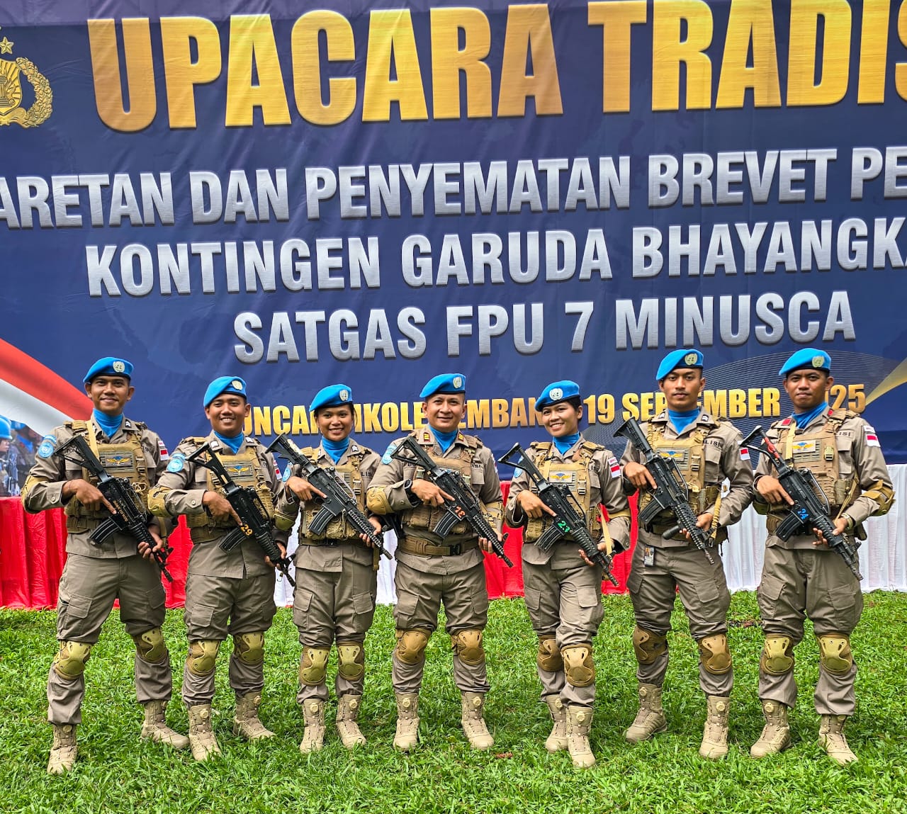 Misi Perdamaian, 7 Personel Polda Sumut Gabung Pasukan Perdamaian PBB Berangkat ke Afrika Tengah