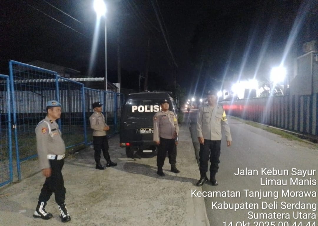 Tingkatkan Keamanan, Jajaran Polresta Deli Serdang Gencarkan Patroli Blue Light dan Dialogis