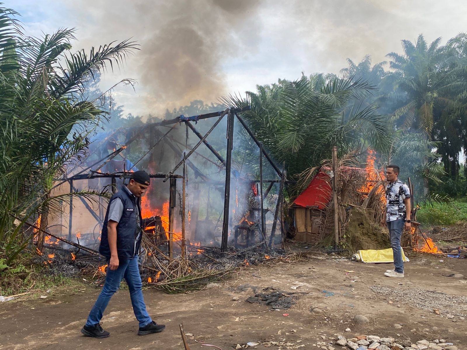 Polres Binjai Kembali Lagi Grebek Dan Musnahkan Barak Narkoba Di Kecamatan Sei Bingai