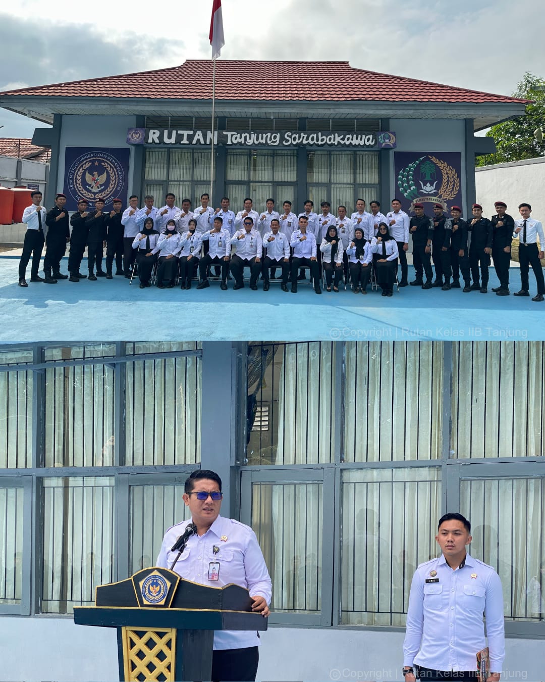 Berikan Pembinaan Lewat Upacara Kesadaran Berbangsa Dan Bernegara, Warga Binaan Rutan Tanjung Ikut Terlibat Menjadi Petugas Upacara Bersama Dengan Petugas