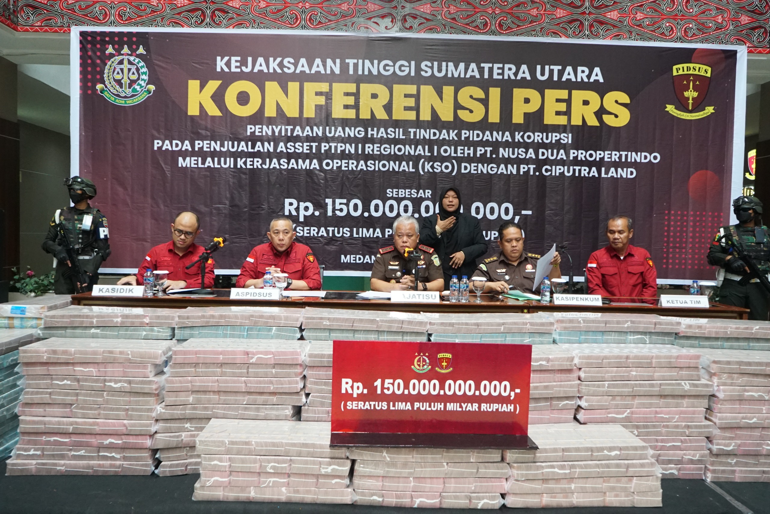 Kejati Sumut Amankan Rp150 Miliar dari Perkara Tipikor Penjualan Aset PTPN I Regional I