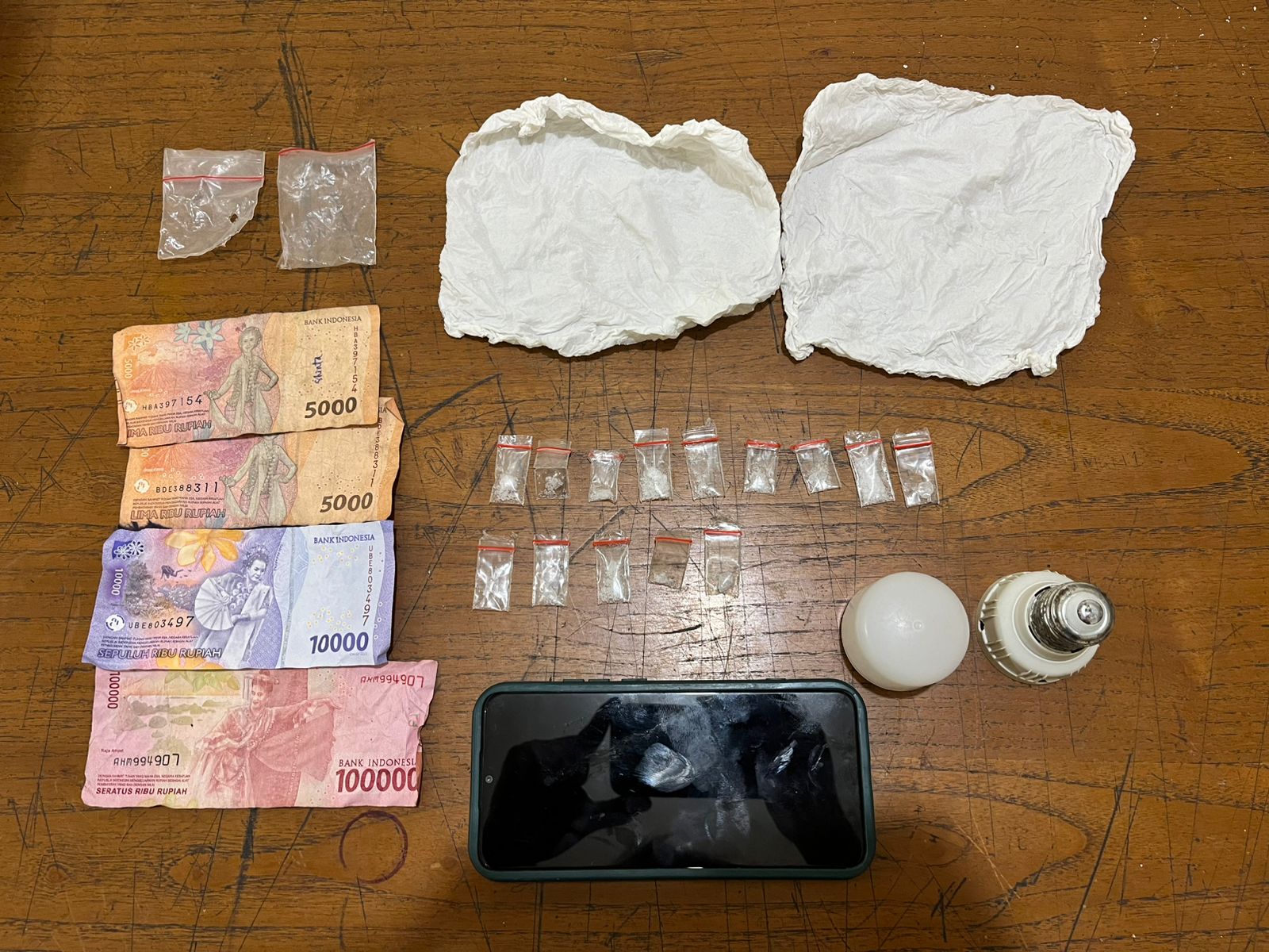 Simpan Narkoba Dalam Bola Lampu, Akhirnya Pelaku Di Tangkap Polres Binjai