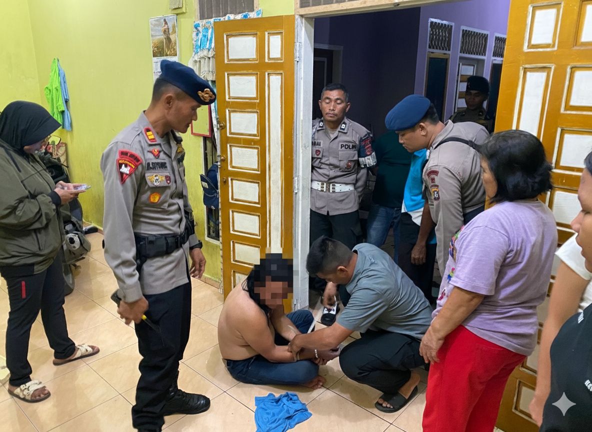 Respon Cepat Brimob Polda Sumut! Pelaku KDRT dan Penganiayaan di Medan Tembung Berhasil Diamankan