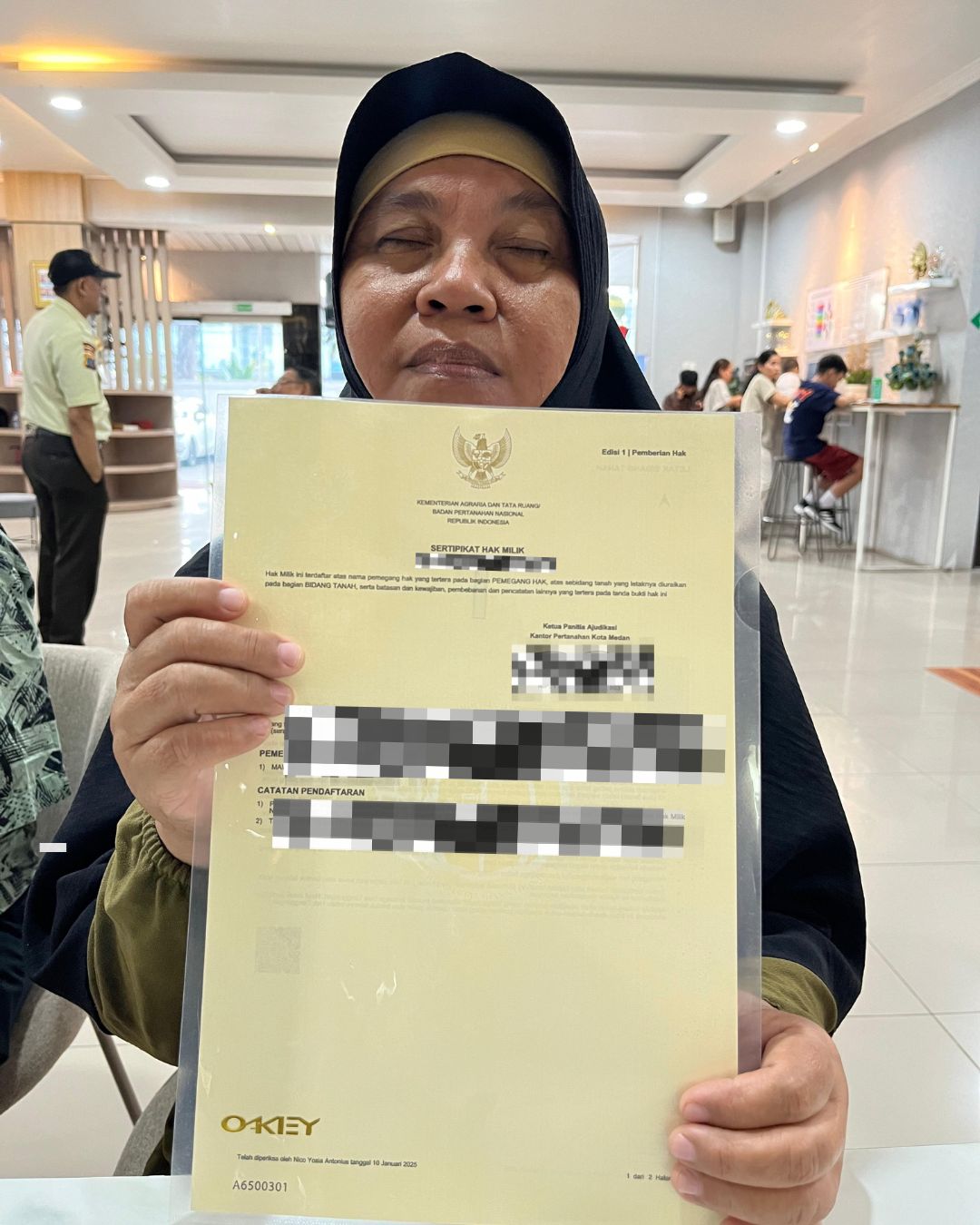 Kantor Pertanahan Kota Medan Berikan Sertipikat PTSL kepada Penyandang Disabilitas