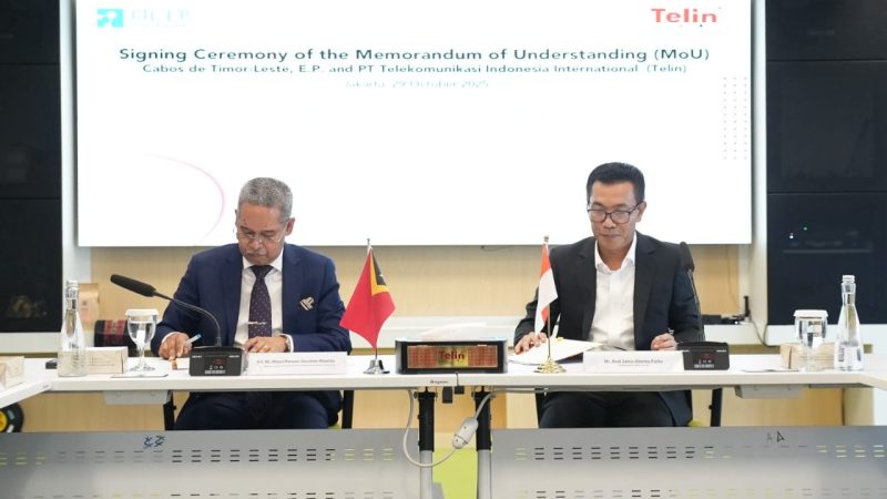 Telin dan Cabos de Timor-Leste, E.P. Tandatangani MoU Perkuat Kolaborasi Bilateral Pengembangan Infrastruktur