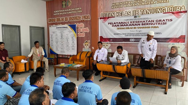 Karutan Tanjung Pura Kembali Membuka Rehabilitasi Pemasyarakatan Warga Binaan Secara Resmi