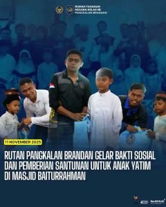 Rutan Pangkalan Brandan Gelar Bakti Sosial dan Pemberian Santunan untuk Anak Yatim di Masjid Baiturrahman