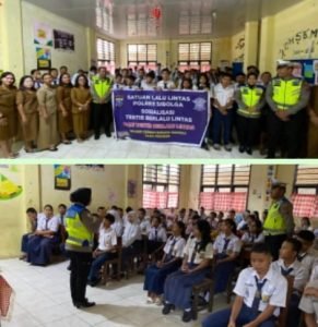 Sat Lantas Polres Sibolga Gelar Police Goes To School Di SMPN 2 Sibolga Dalam Rangka Operasi Zebra Toba 2025