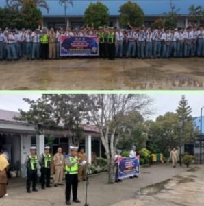 Sat Lantas Polres Pelabuhan Belawan Sosialisasikan Ops Zebra Toba 2025 di SMA Negeri 16 Medan